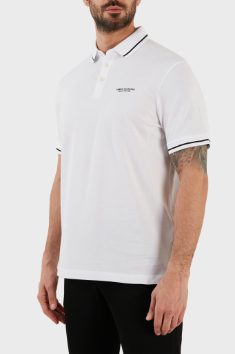 Armani Exchange Logolu % 100 Pamuk Slim Fit Polo T Shirt Erkek Polo Yaka T Shirt 8NZFFM ZJ5DZ 1100 BEYAZ - 15