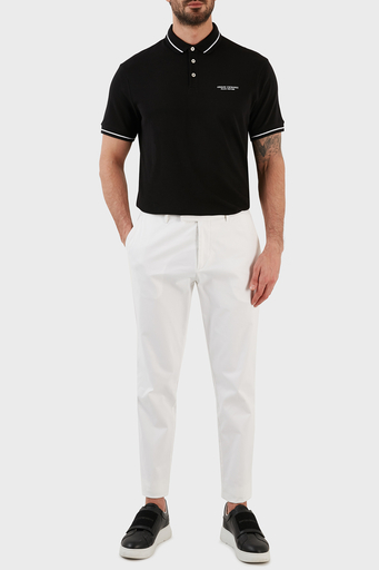Armani Exchange Logolu % 100 Pamuk Slim Fit Erkek Polo T Shirt 8NZFFM ZJ5DZ 1200 SİYAH - 4