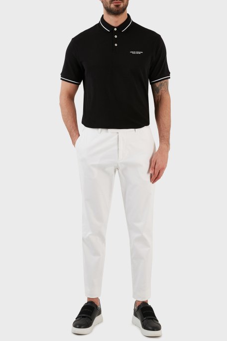 Armani Exchange Logolu % 100 Pamuk Slim Fit Erkek Polo T Shirt 8NZFFM ZJ5DZ 1200 SİYAH - 4