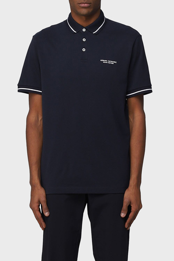 Armani Exchange Logolu % 100 Pamuk Slim Fit Polo T Shirt Erkek Polo Yaka T Shirt 8NZFFM ZJ5DZ 1510 LACİVERT - 1