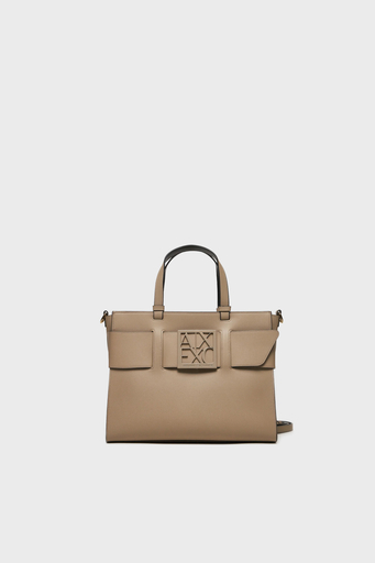 Armani Exchange Logolu Ayarlanabilir Askılı Bayan Çanta 942689 0A874 14349 BEJ - 1
