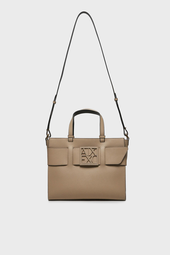 Armani Exchange Logolu Ayarlanabilir Askılı Bayan Çanta 942689 0A874 14349 BEJ - 2