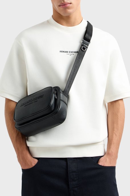 Armani Exchange Logolu Ayarlanabilir Askılı Erkek Çanta XM000231 AF11931 UC001 SİYAH - 2