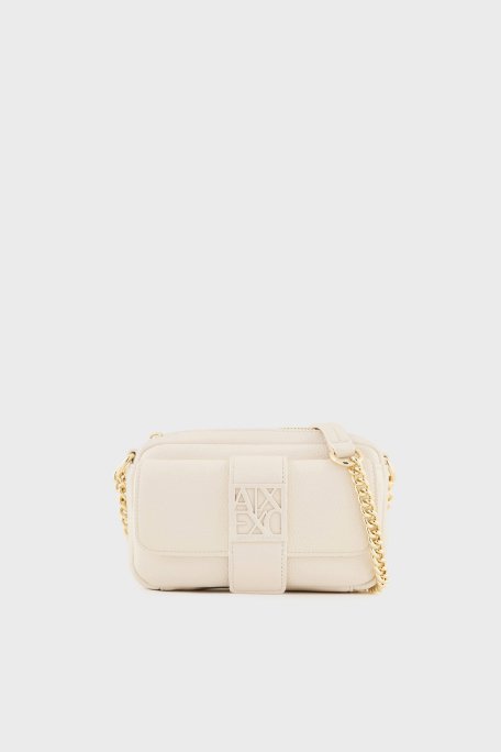 Armani Exchange Logolu Ayarlanabilir Askılı Mini Bayan Çanta XW000324 AF11902 U1074 EKRU - 1