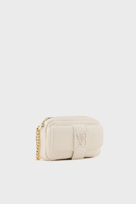 Armani Exchange Logolu Ayarlanabilir Askılı Mini Bayan Çanta XW000324 AF11902 U1074 EKRU - 6