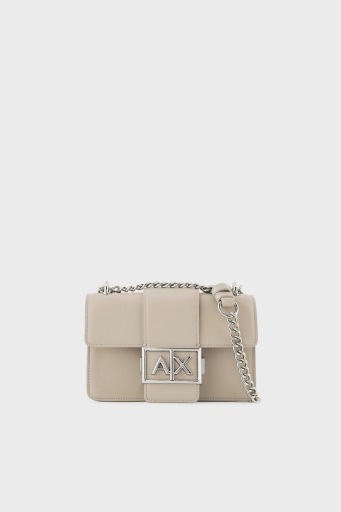 Armani Exchange Logolu Ayarlanabilir Zincir Askılı Bayan Çanta XW000071 AF12039 U1095 BEJ - 7