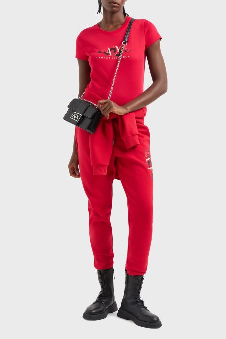 Armani Exchange Logolu Ayarlanabilir Zincir Askılı Bayan Çanta XW000071 AF12039 UC001 SİYAH - 3