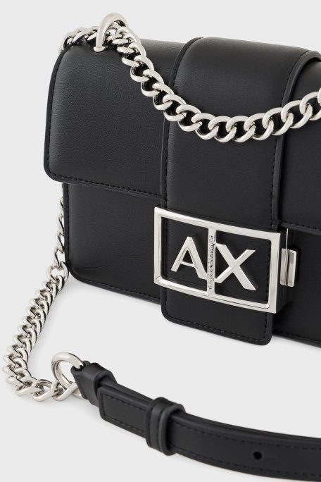 Armani Exchange Logolu Ayarlanabilir Zincir Askılı Bayan Çanta XW000071 AF12039 UC001 SİYAH - 6