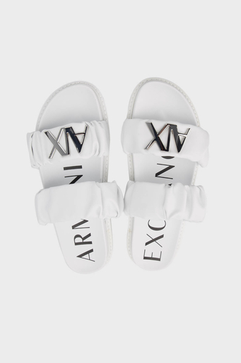 Armani Exchange Logolu Bayan Terlik XDP040 XV705 N069 BEYAZ - 5