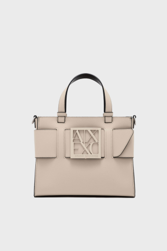 Armani Exchange Logolu Çıkarılabilir Askılı Bayan Çanta 942689 0A874 U1092 KREM - 1
