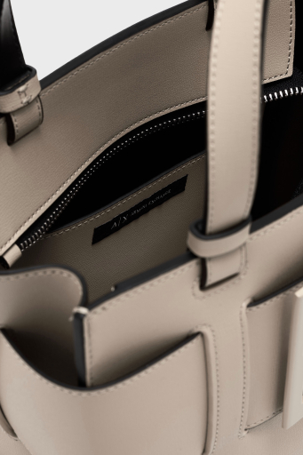 Armani Exchange Logolu Çıkarılabilir Askılı Bayan Çanta 942689 0A874 U1092 KREM - 6