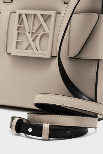 Armani Exchange Logolu Çıkarılabilir Askılı Bayan Çanta 942689 0A874 U1092 KREM - 7