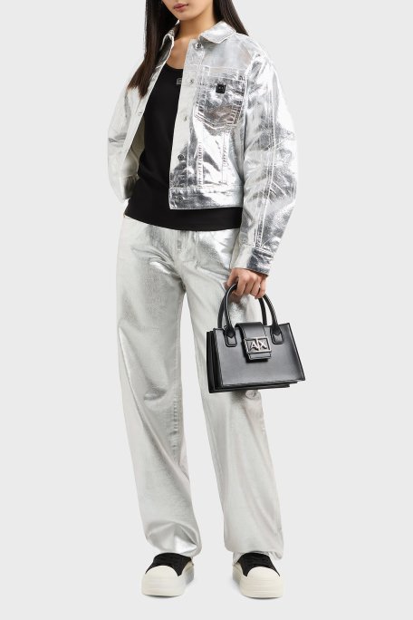 Armani Exchange Logolu Çıkarılabilir Askılı Bayan Çanta XW000306 AF12039 UC001 SİYAH - 2