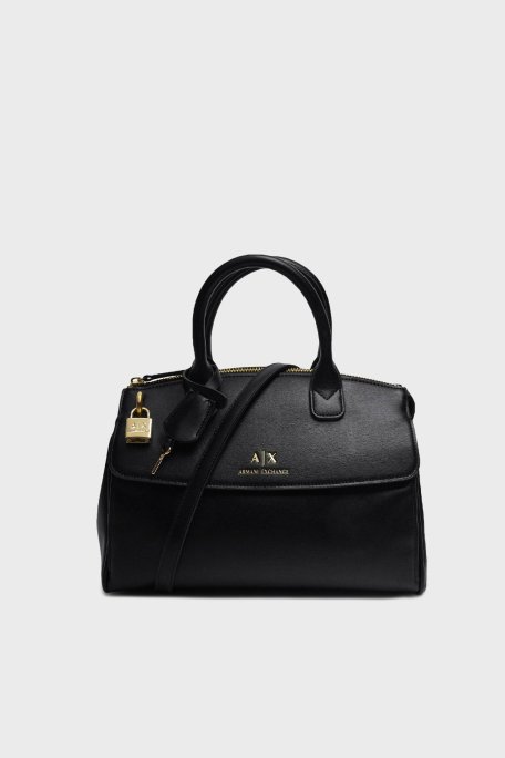 Armani Exchange Logolu Çıkarılabilir Askılı Bayan Çanta XW000307 AF12040 UC001 SİYAH - 7