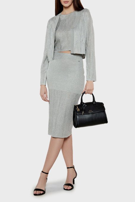 Armani Exchange Logolu Çıkarılabilir Askılı Bayan Çanta XW000307 AF12040 UC001 SİYAH - 9