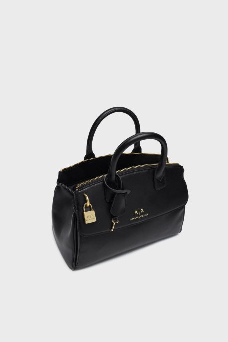 Armani Exchange Logolu Çıkarılabilir Askılı Bayan Çanta XW000307 AF12040 UC001 SİYAH - 11