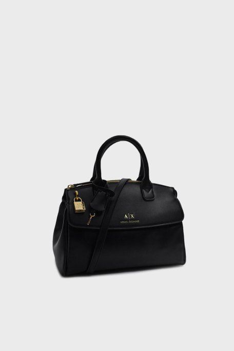 Armani Exchange Logolu Çıkarılabilir Askılı Bayan Çanta XW000307 AF12040 UC001 SİYAH - 12