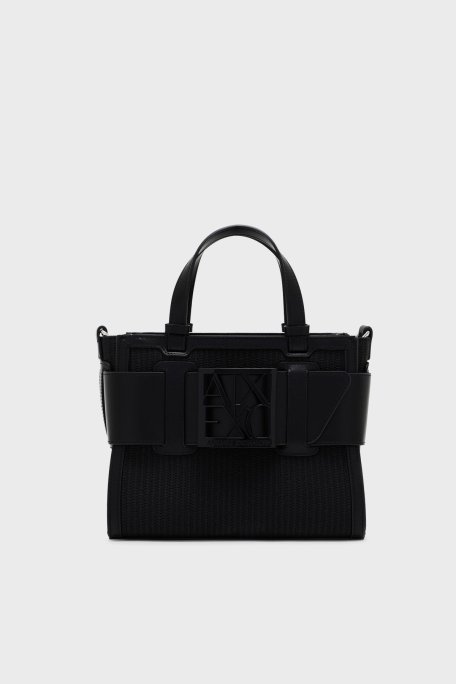 Armani Exchange Logolu Çıkarılabilir Askılı Bayan Çanta XW000392 AF13673 UC001 SİYAH - 1