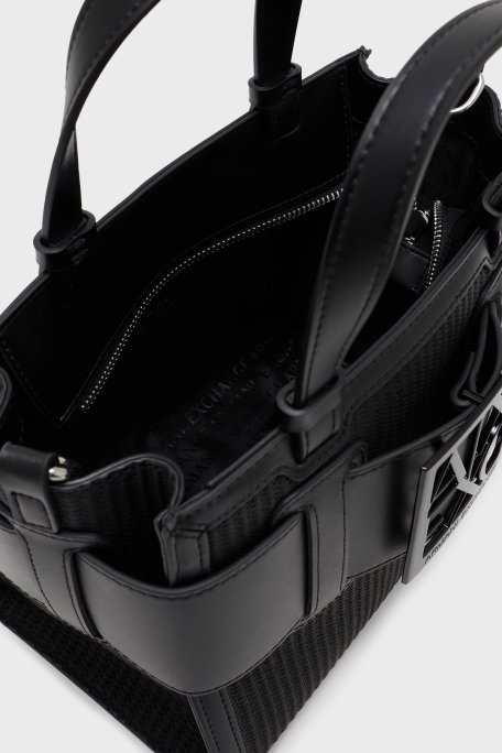 Armani Exchange Logolu Çıkarılabilir Askılı Bayan Çanta XW000392 AF13673 UC001 SİYAH - 4