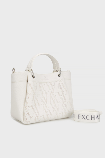 Armani Exchange Logolu Çıkarılabilir Askılı Bayan Çanta XW000393 AF13679 U0002 BEYAZ - 3