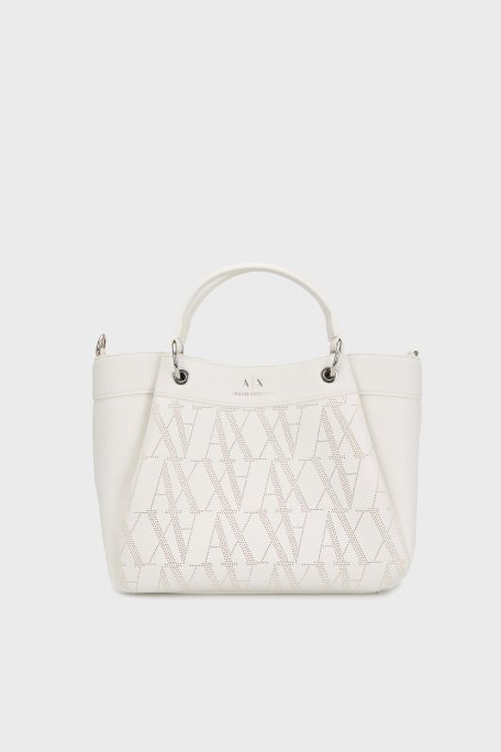 Armani Exchange Logolu Çıkarılabilir Askılı Bayan Çanta XW000393 AF13679 U0002 BEYAZ - 1