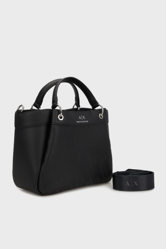Armani Exchange Logolu Çıkarılabilir Askılı Bayan Çanta XW000393 AF13679 UC001 SİYAH - 3