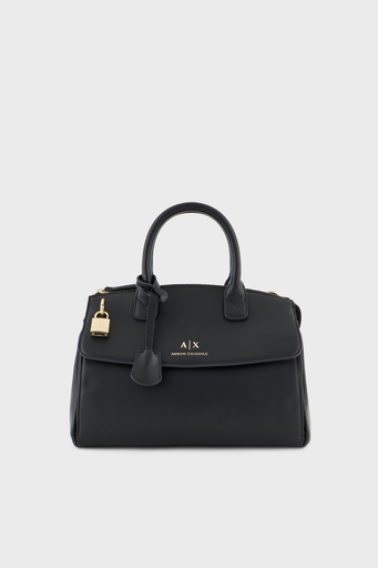 Armani Exchange Logolu Çıkarılabilir Askılı Bayan Çanta XW000395 AF12040 UC001 SİYAH - 1