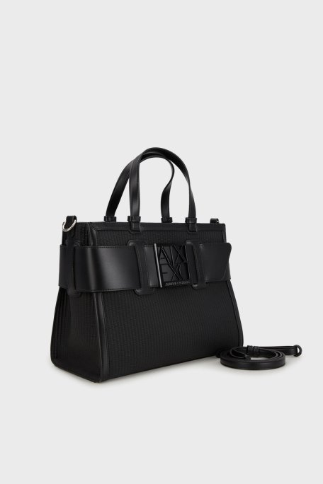 Armani Exchange Logolu Çıkarılabilir Askılı Bayan Çanta XW000920 AF13673 UC001 SİYAH - 4