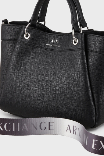Armani Exchange Logolu Çıkarılabilir Omuz Askılı Bayan Çanta 942911 CC783 00020 SİYAH - 6