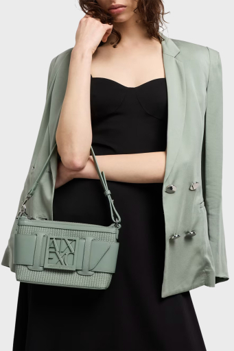 Armani Exchange Logolu Çıkarılabilir Omuz Askılı Bayan Çanta XW000921 AF13673 U7231 HAKİ - 2