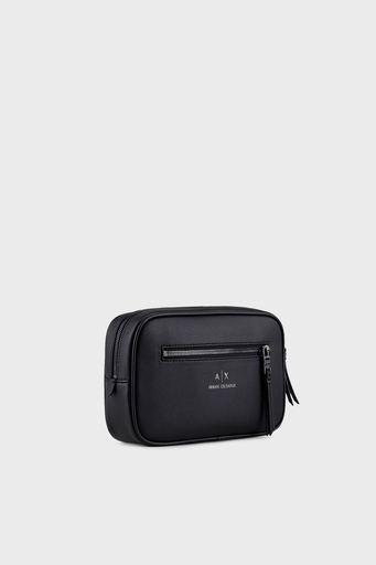 Armani Exchange Logolu Çıkarılabilir Tutma Saplı Kozmetik Erkek Çanta 958446 CC830 00020 SİYAH - 4