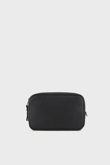 Armani Exchange Logolu Çıkarılabilir Tutma Saplı Kozmetik Erkek Çanta 958446 CC830 00020 SİYAH - 2