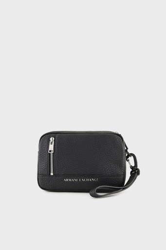 Armani Exchange Logolu Çıkarılabilir Tutma Saplı Kozmetik Erkek Çanta 958542 CC828 00020 SİYAH - 1