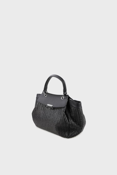 Armani Exchange Logolu Çkarılabilir Askılı Bayan Çanta XW000394 AF12579 MC105 SİYAH - 3