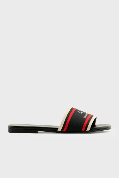 Armani Exchange Logolu Düz Bayan Terlik XDP045 XV842 00002 SİYAH - 1