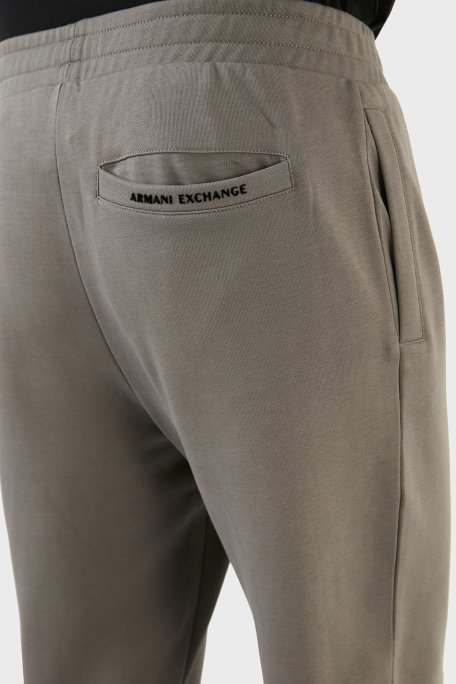 Armani Exchange Logolu Elastik Bel Bantlı Regular Fit Pamuklu Jogger Erkek Pantolon 6LZPAS ZJBWZ 1979 GRİ - 6