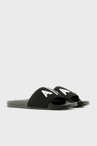 Armani Exchange Logolu Erkek Terlik XUP001 XV820 S277 SİYAH-BEYAZ - 16