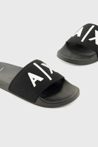 Armani Exchange Logolu Erkek Terlik XUP001 XV820 S277 SİYAH-BEYAZ - 17