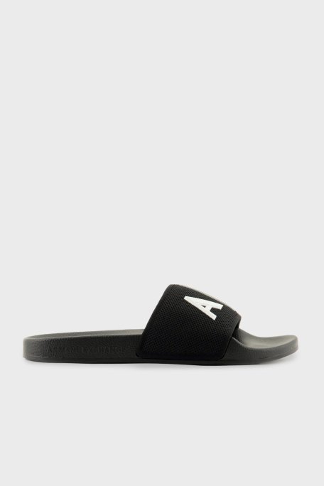 Armani Exchange Logolu Erkek Terlik XUP001 XV820 S277 SİYAH-BEYAZ - 1