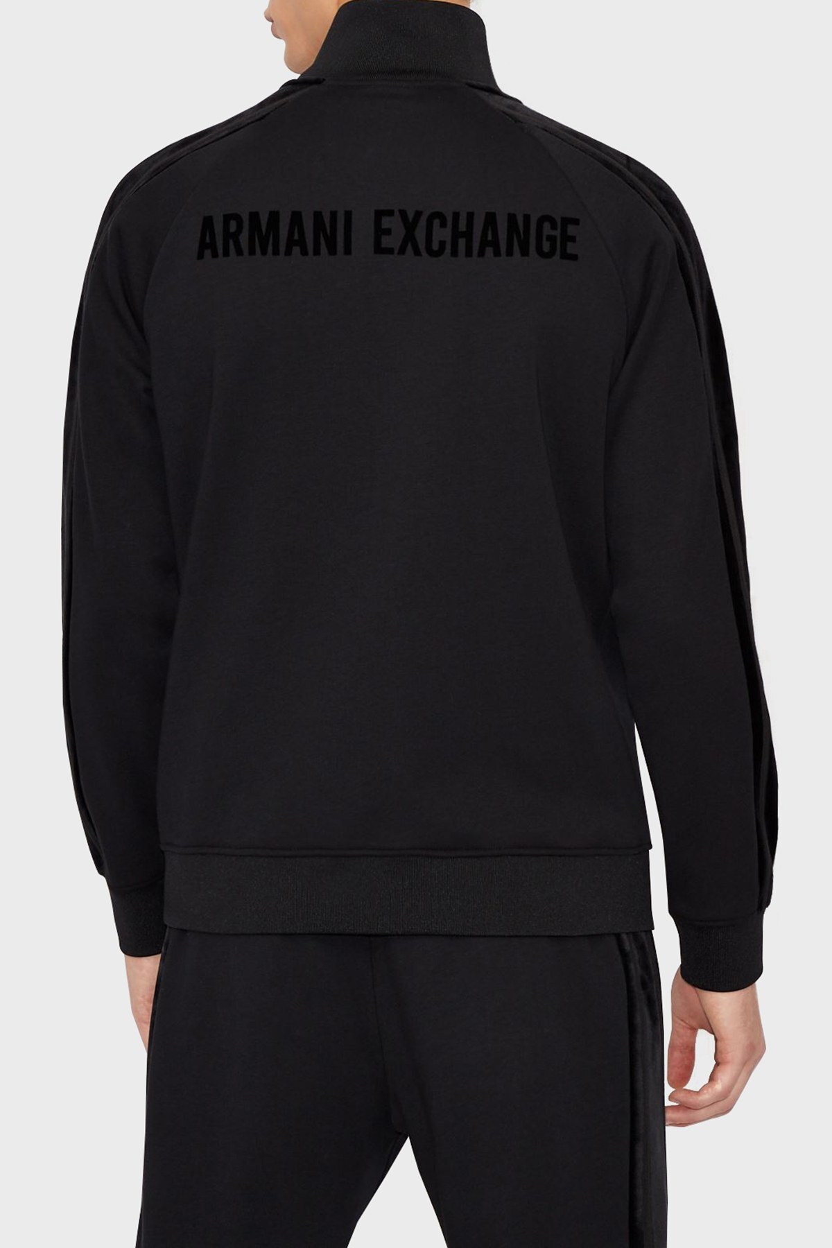 Armani Exchange Logolu Fermuarlı Dik Yaka Erkek Sweat 6KZMFR ZJ6LZ 1200 SİYAH
