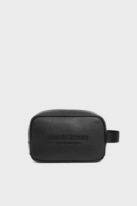 Armani Exchange Logolu Fermuarlı Kozmetik Erkek Çanta XM000235 AF11931 UC001 SİYAH - 1