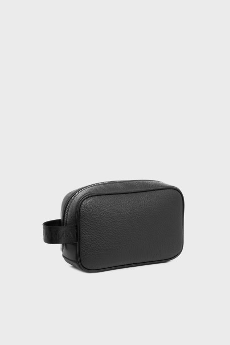 Armani Exchange Logolu Fermuarlı Kozmetik Erkek Çanta XM000235 AF11931 UC001 SİYAH - 2
