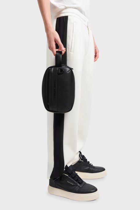 Armani Exchange Logolu Fermuarlı Kozmetik Erkek Çanta XM000255 AF11925 UC001 SİYAH - 2