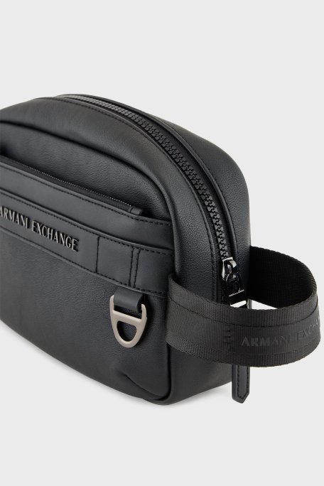 Armani Exchange Logolu Fermuarlı Kozmetik Erkek Çanta XM000255 AF11925 UC001 SİYAH - 6
