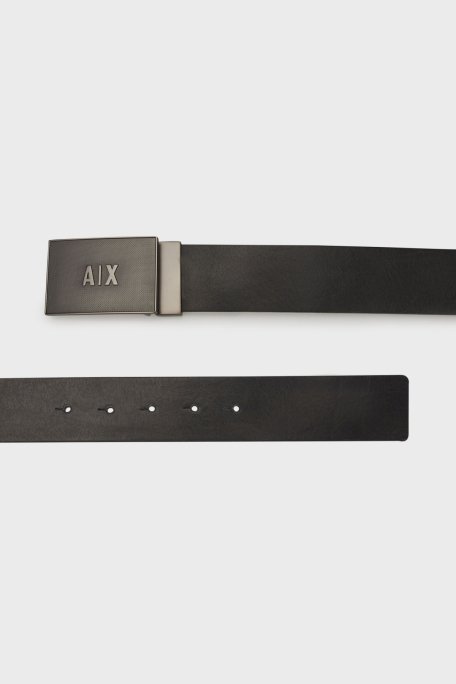 Armani Exchange Logolu Hakiki Deri Erkek Kemer 951423 4F904 00143 GRİ - 2