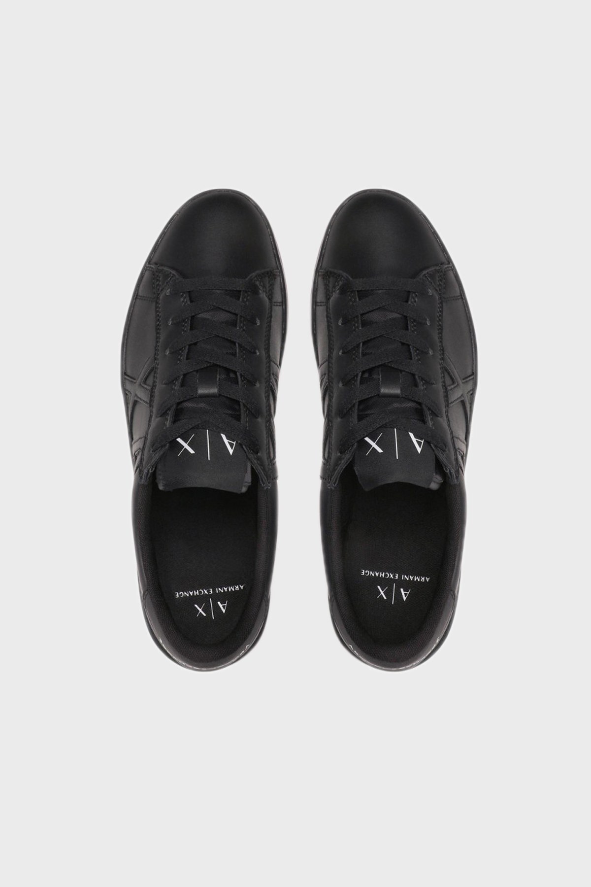 Armani Exchange Logolu Hakiki Deri Sneaker Erkek Ayakkabı XUX016 XCC71 K001 SİYAH