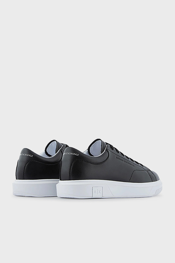 Armani Exchange Logolu Hakiki Deri Sneaker Erkek Ayakkabı XUX123 XV534 00002 SİYAH - 3