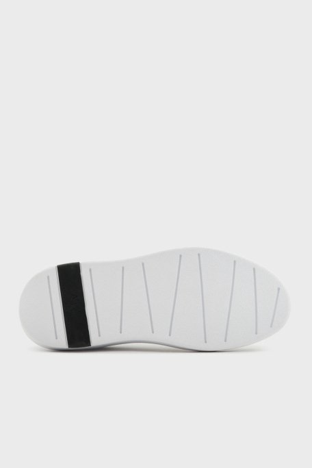 Armani Exchange Logolu Hakiki Deri Sneaker Erkek Ayakkabı XUX123 XV534 K488 BEYAZ-SİYAH - 12