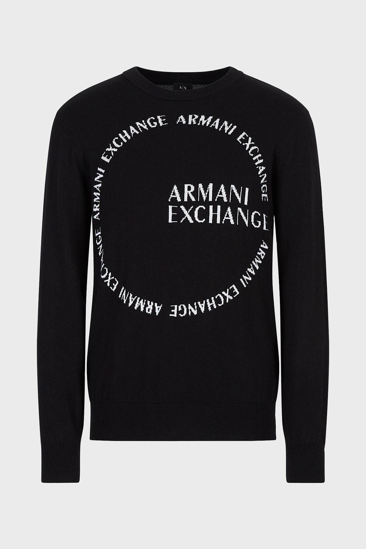 Armani Exchange Logolu Kaşmir Karışımlı Bisiklet Yaka Regular Fit Erkek Kazak 6LZM1C ZM1KZ 1200 SİYAH