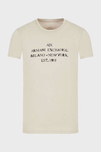 Armani Exchange Logolu Organik Jarse Pamuklu Bisiklet Yaka Slim Fit Erkek T Shirt 3RZTBD ZJA5Z 1940 YEŞİL - 5